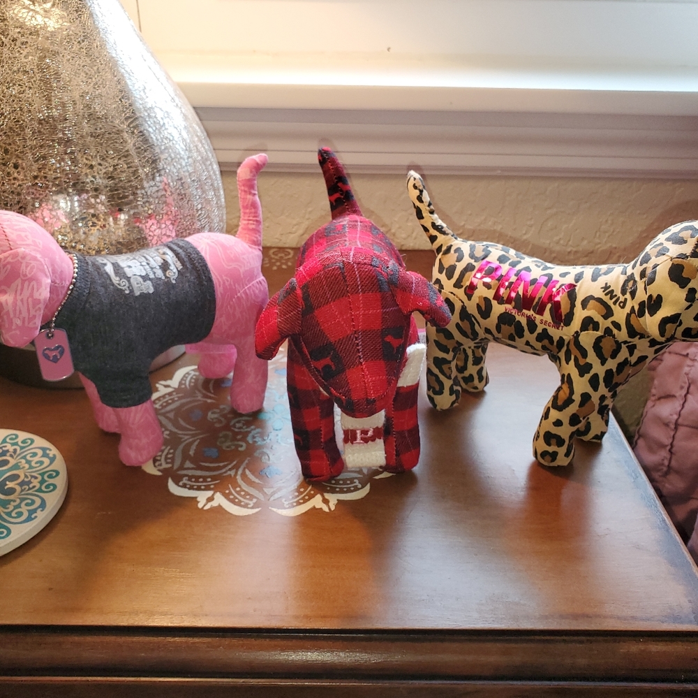 3 Victoria Secret PINK mini dogs